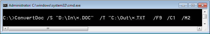 convert DOC to TXT command line