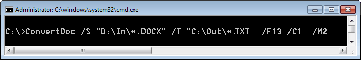 convert DOCX to TXT command line